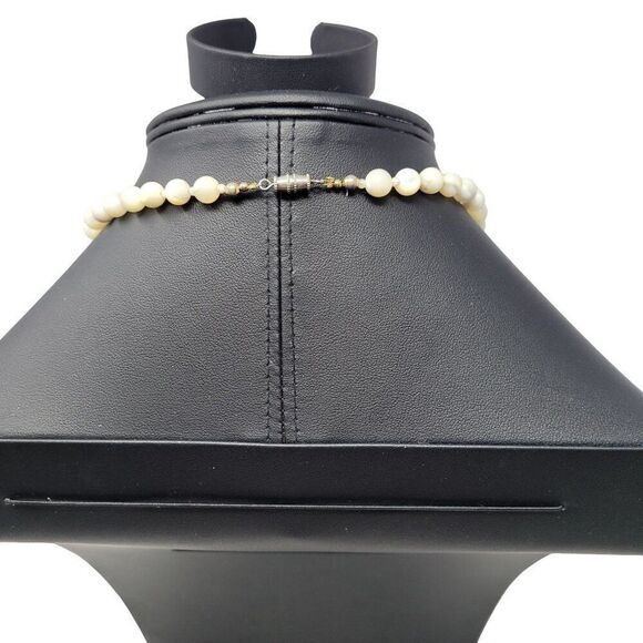 Vintage Cloisonne Tourmaline Princess Necklace White Variegated Barrell Clasp - Picture 6 of 11